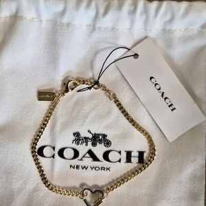 NEW COACH Signature Carabiner Heart Bracelet